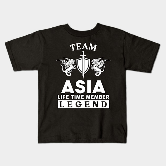 Asia Name T Shirt - Asia Life Time Member Legend Gift Item Tee Kids T-Shirt by unendurableslemp118